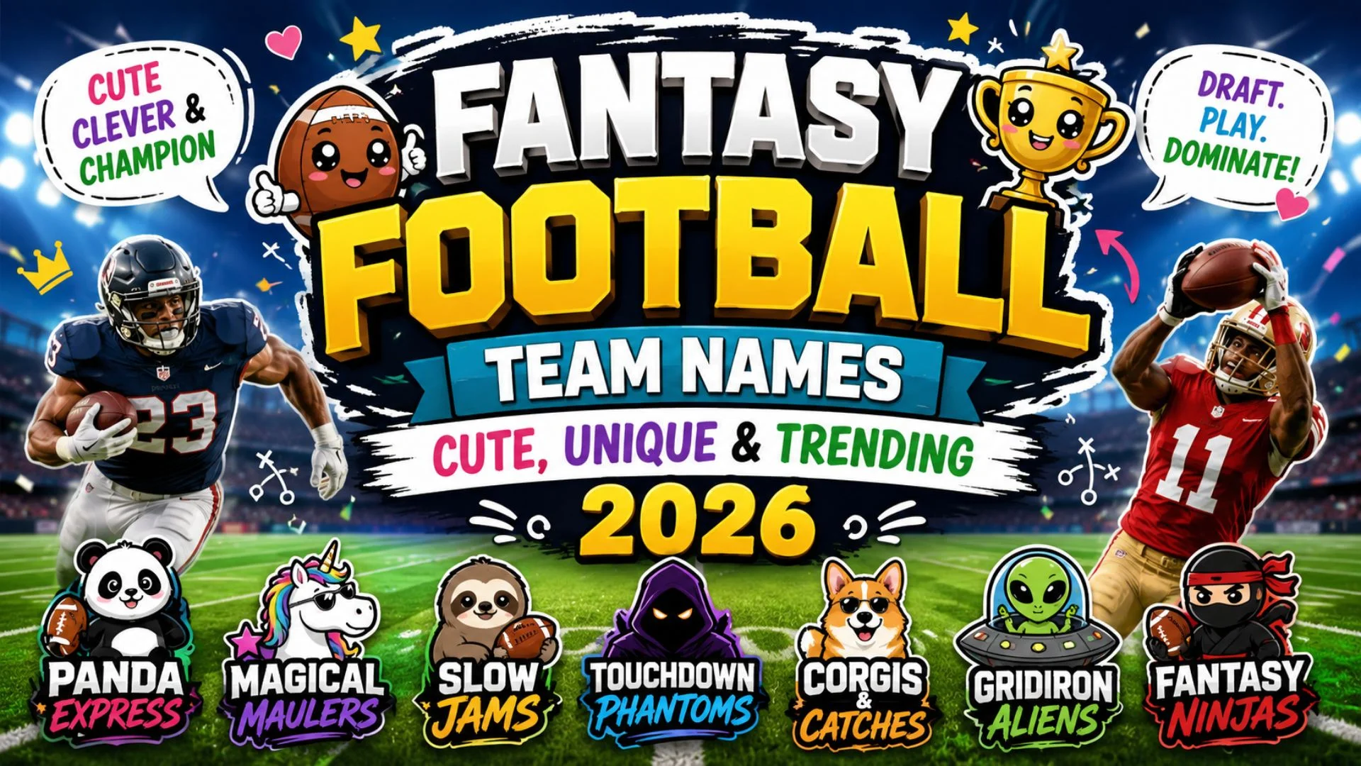 fantasy football team names and football helmets League (2024) Best Bills-related fantasy football team