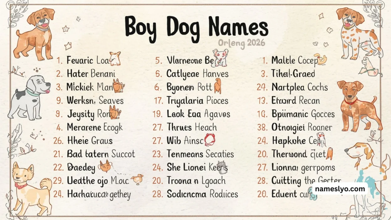 Boy Dog Names Cute, Unique & Trending 2026 🐶