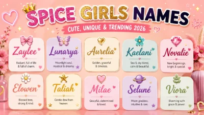 Spice Girls Names: Cute, Unique & Trending 2026🌸🔥