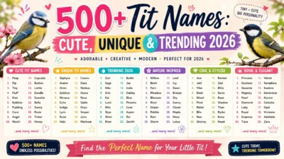 500+ tit names Cute, Unique & Trending 2026