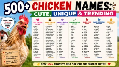 500+Chicken Names Cute, Unique & Trending