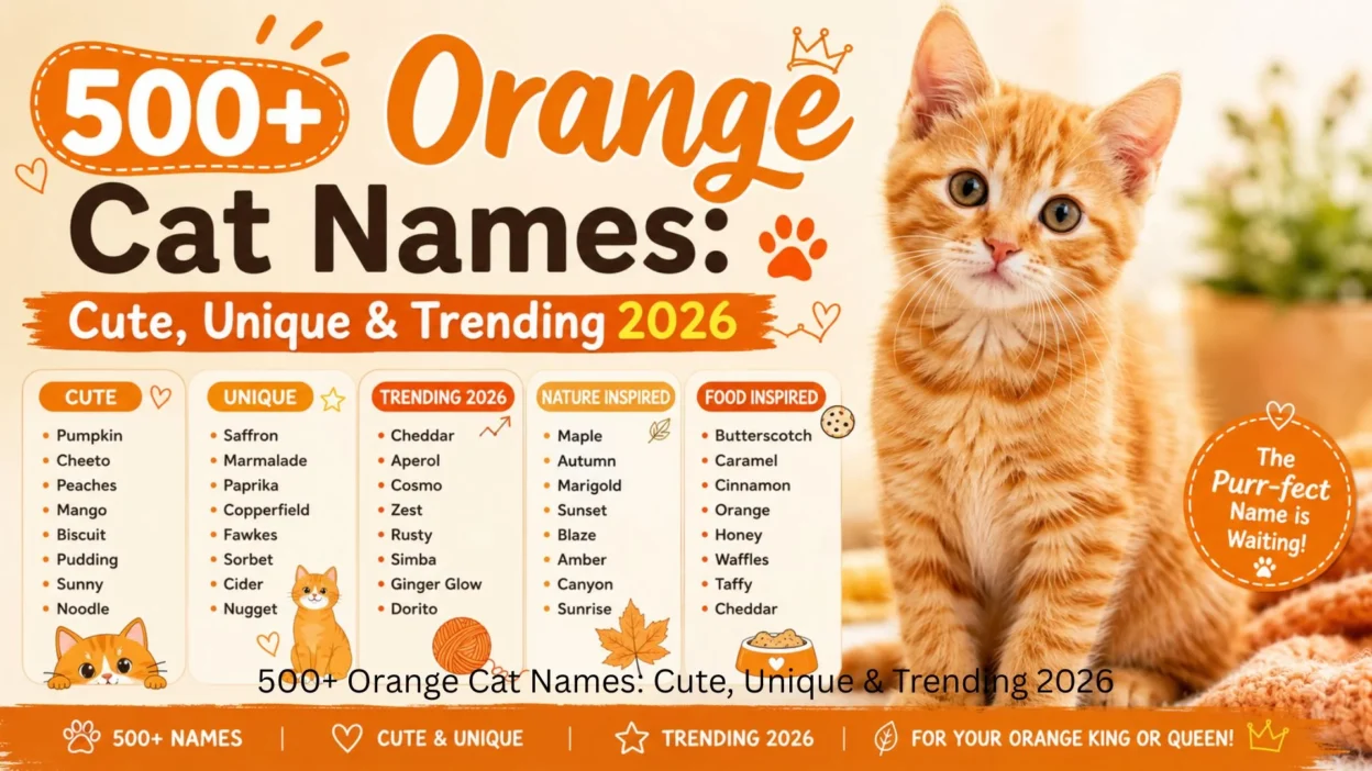 500+ Orange Cat Names: Cute, Unique & Trending 2026