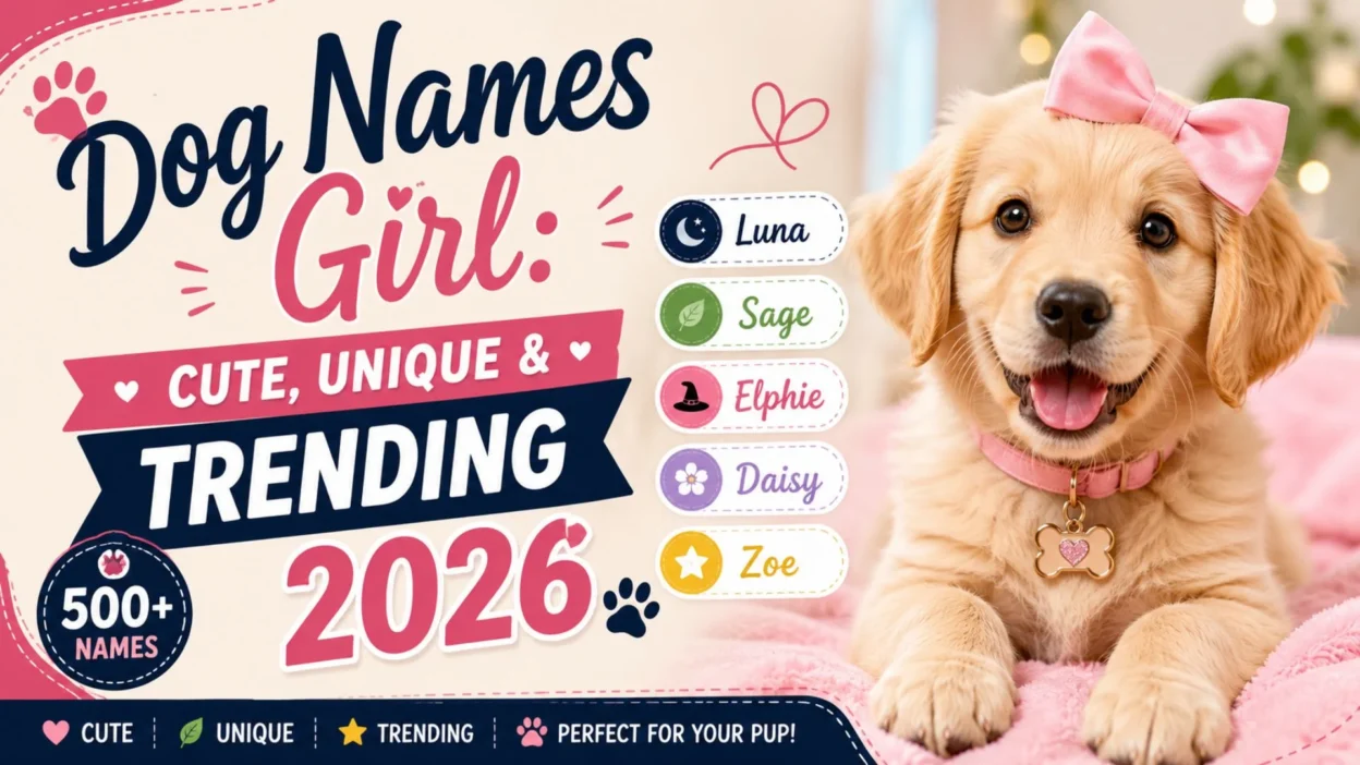 Dog Names Girl Cute, Unique & Trending 2026