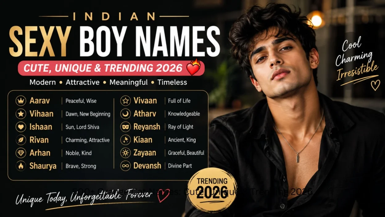 Indian Sexy Boy Names Cute, Unique & Trending 2026 ❤️_🔥