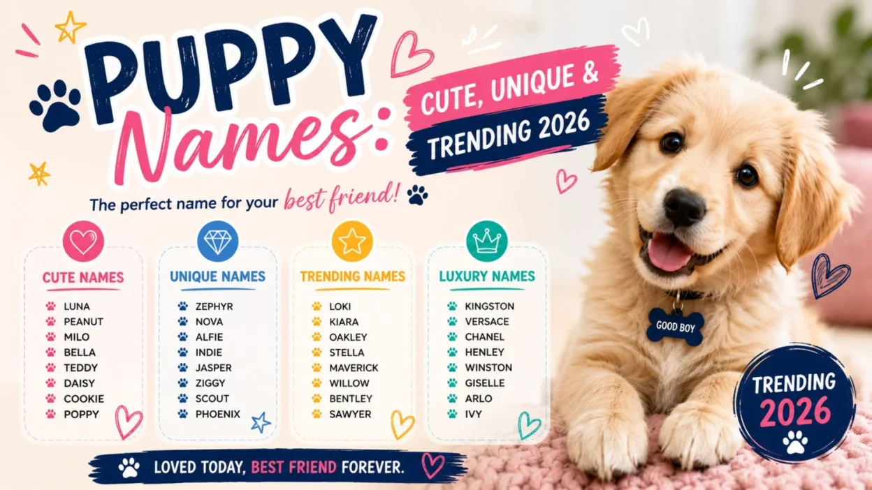 🐶 Puppy Names Cute, Unique & Trending 2026✨