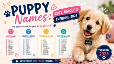 🐶 Puppy Names Cute, Unique & Trending 2026✨