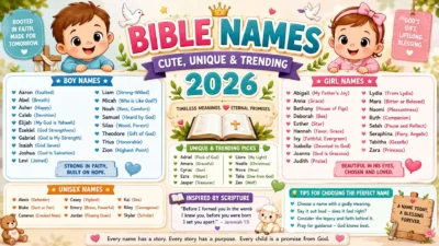 📖Bible Names Cute, Unique & Trending 2026