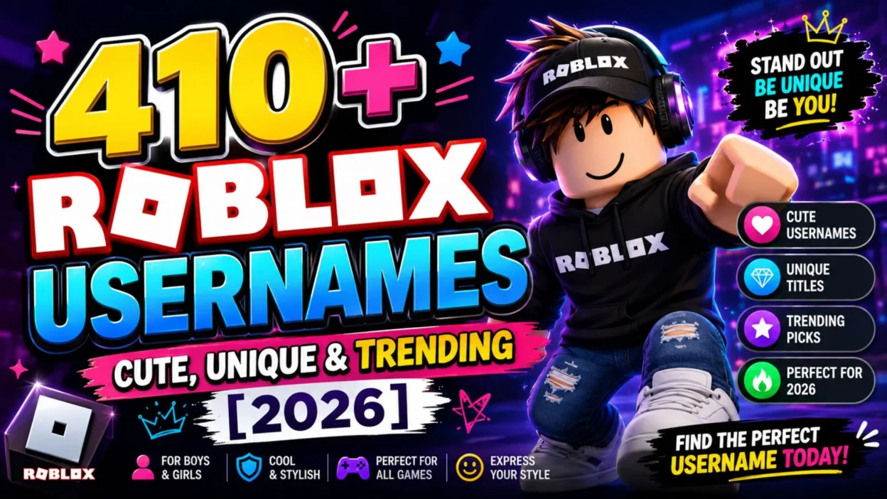 410+Roblox Usernames Cute, Unique & Trending [2026]