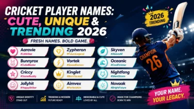 Cricket Player Names Cute, Unique & Trending 2026