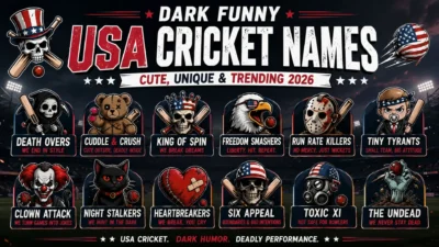 Dark Funny USA Cricket Names Cute, Unique & Trending 2026