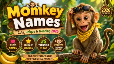 Monkey Names Cute, Unique & Trending 2026