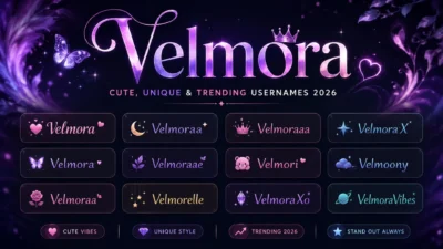 Velmora Usernames Cute, Unique & Trending 2026