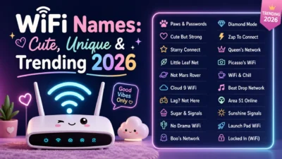 WiFi Names Cute, Unique & Trending 2026