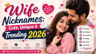 Wife Nicknames Cute, Unique & Trending 2026