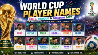 World Cup Player Names Cute, Unique & Trending 2026
