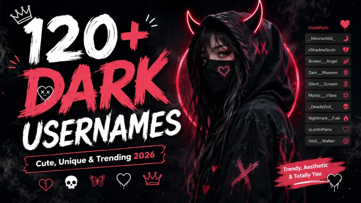 120+Dark Usernames Cute, Unique & Trending 2026