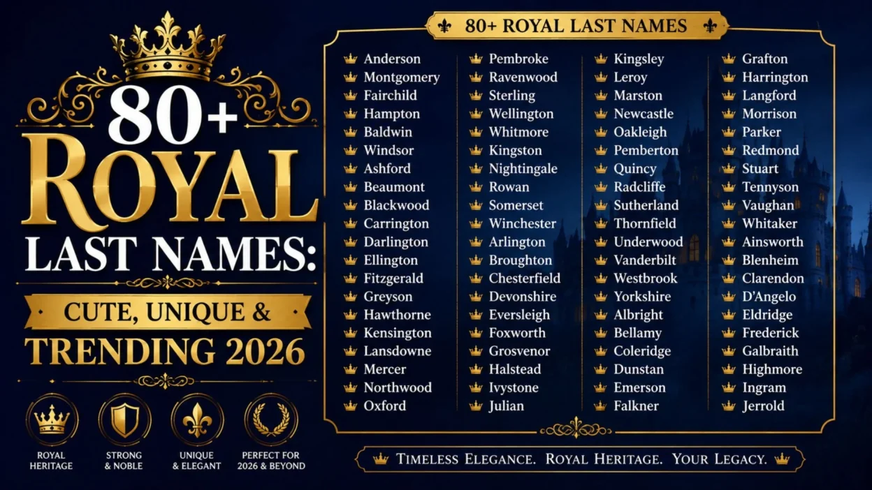 80+ Royal Last Names Cute, Unique & Trending 2026