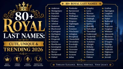 80+ Royal Last Names Cute, Unique & Trending 2026