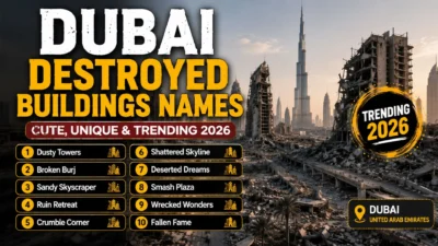 Dubai Destroyed Buildings Names Cute, Unique & Trending 2026