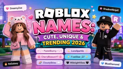 Roblox Names Cute, Unique & Trending 2026