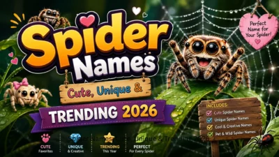Spider Names Cute, Unique & Trending 2026