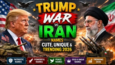 Trump war iran names Cute, Unique & Trending 2026