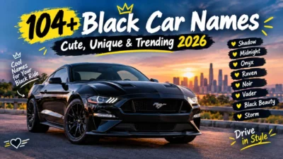 104+ Black Car Names Cute, Unique & Trending 2026