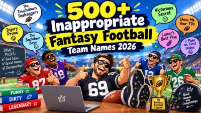 500+ Inappropriate Fantasy Football Team Names 2026