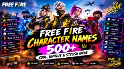 Free Fire Character Names 500+ Cool, Unique & Stylish Ideas