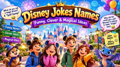 /Disney Jokes Names:Funny, Clever & Magical Ideas 🏰😂