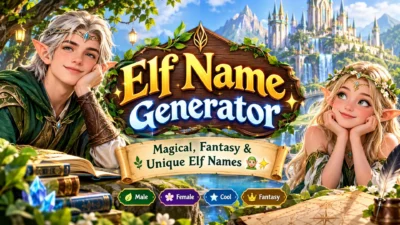 Elf Name Generator Magical, Fantasy & Unique Elf Names 🧝_♂️✨